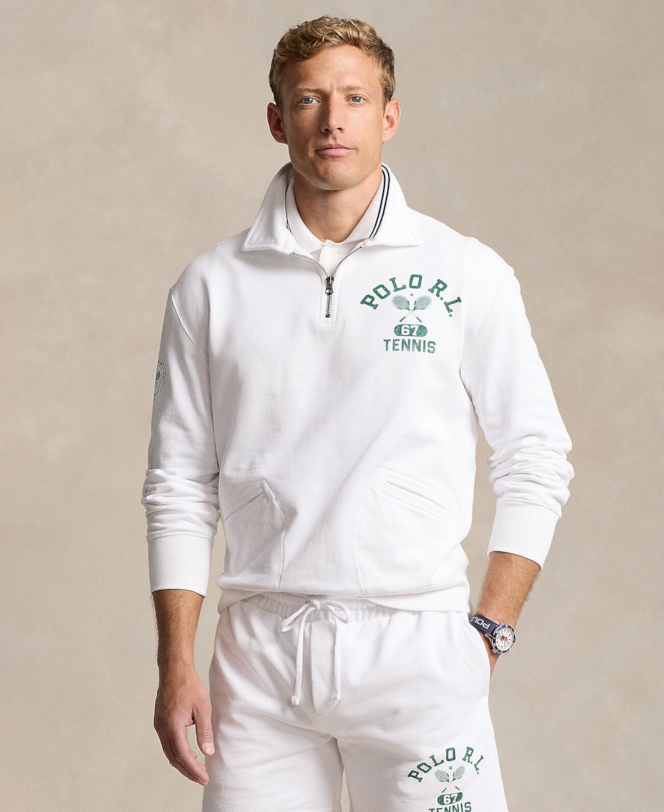 Men's Wimbledon 2024 Fleece Sweatshirt Polo Ralph Lauren