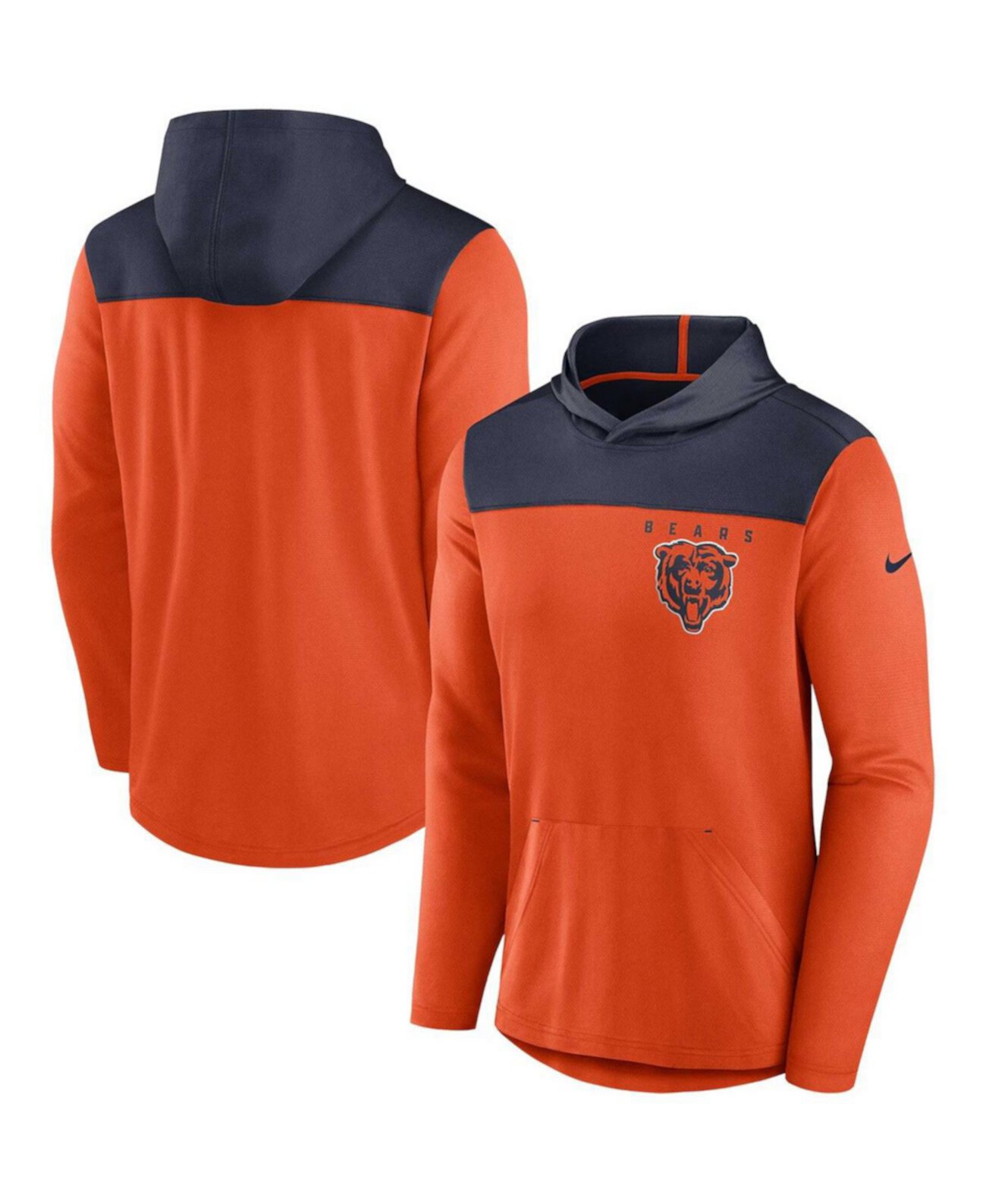 Мужское Худи Nike Orange Chicago Bears Fan Gear '47 Brand