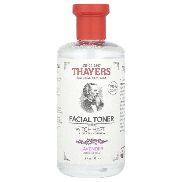 Witch Hazel Facial Toner, Alcohol-Free, Lavender, 12 fl oz (355 ml) Thayers