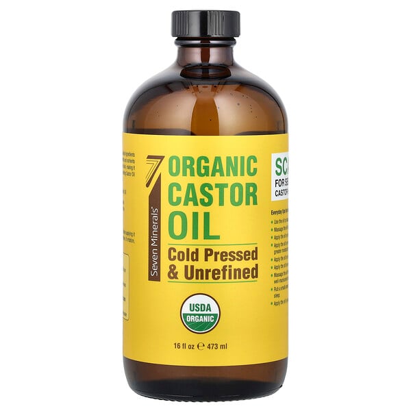 Organic Castor Oil, 16 fl oz (473 ml) Seven Minerals