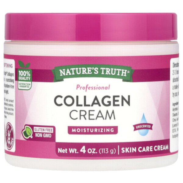 Collagen Cream, Unscented, 4 oz (113 g) Nature's Truth