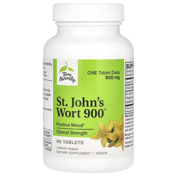 St. John's Wort 900, 900 mg, 60 Tablets (Таблетки) Terry Naturally