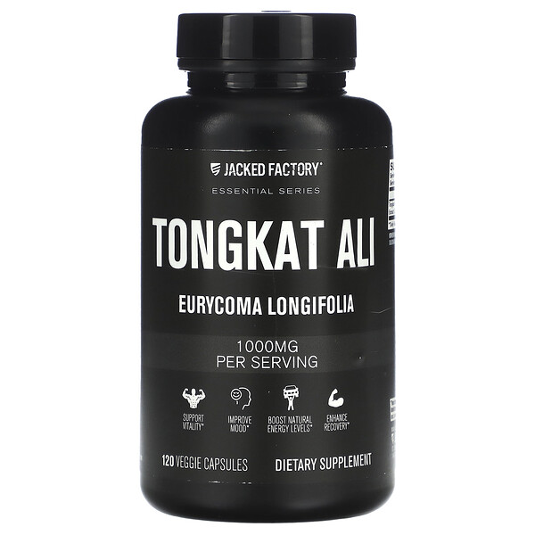 Essential Series, Tongkat Ali, 1,000 mg, 120 Veggie Capsules (Капсулы на растительной основе) (500 mg per Capsule) Jacked Factory