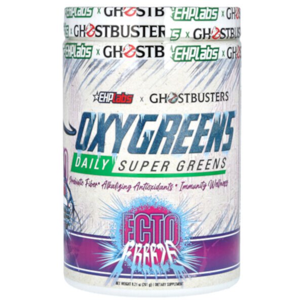 Ghostbusters, Oxygreens, Daily Super Greens, Ecto Freeze, 9.21 oz (Унции) (261 g) EHPlabs