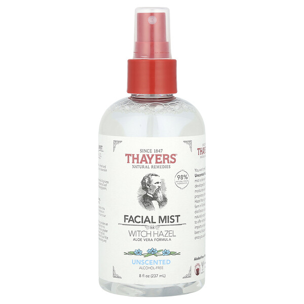 Witch Hazel Facial Mist, Alcohol-Free, Unscented, 8 fl oz (237 ml) Thayers