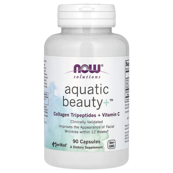 Solutions, Aquatic Beauty+, 90 Capsules NOW Foods