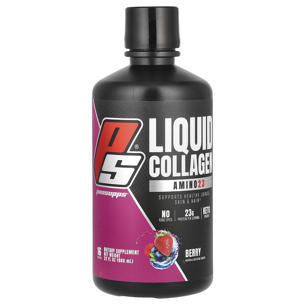 Liquid Collagen, Amino 23, Berry, 32 fl oz (960 ml) ProSupps