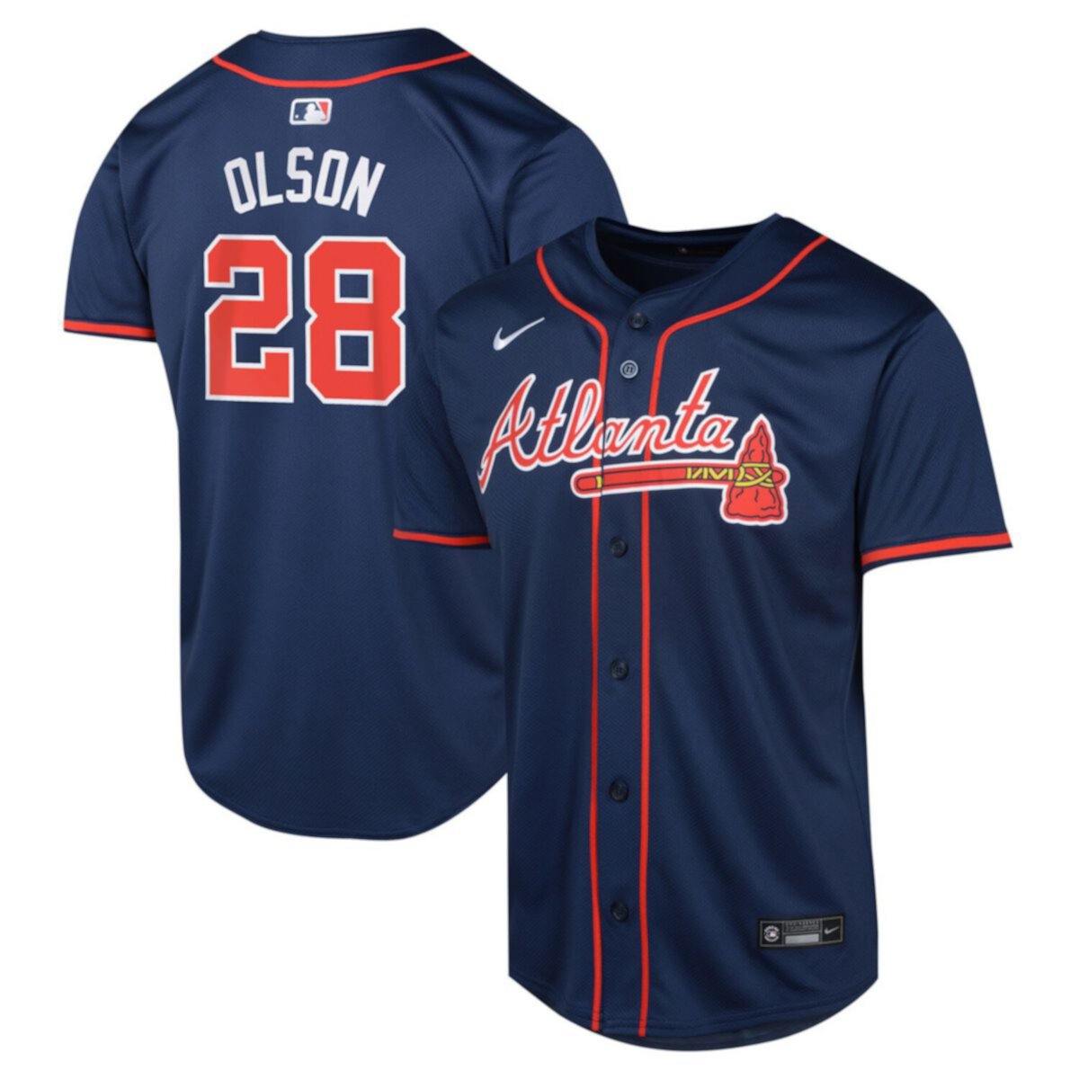 Детское Джерси Nike Matt Olson Navy Atlanta Braves Alternate Limited Player Jersey Nitro USA