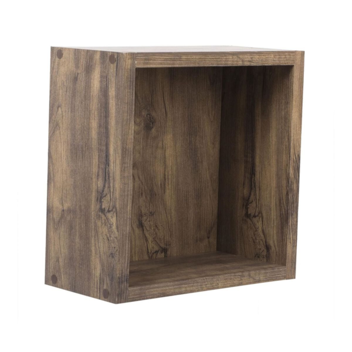 Kiera Grace Brown Small Square Cubby Floating Wall Shelf Kiera Grace