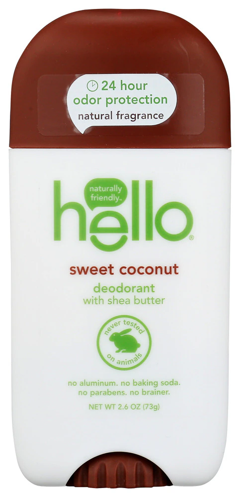 Deodorant Aluminum Free with Shea Butter - Sweet Coconut -- 2.6 oz Hello