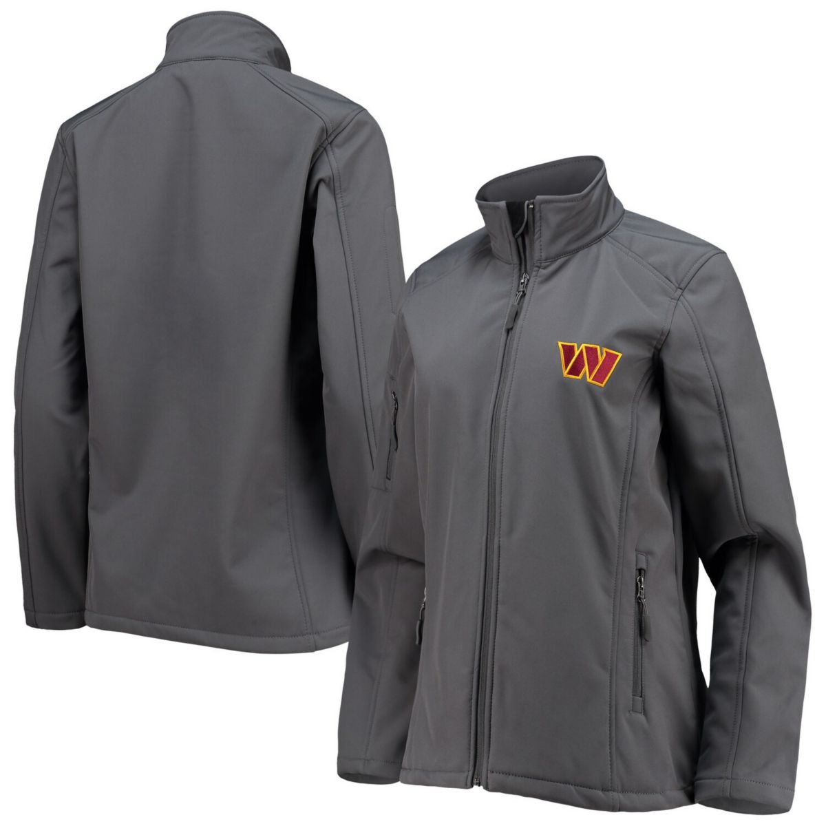 Women's Dunbrooke Gray Washington Commanders Sonoma Softshell Full-Zip Jacket Dunbrooke