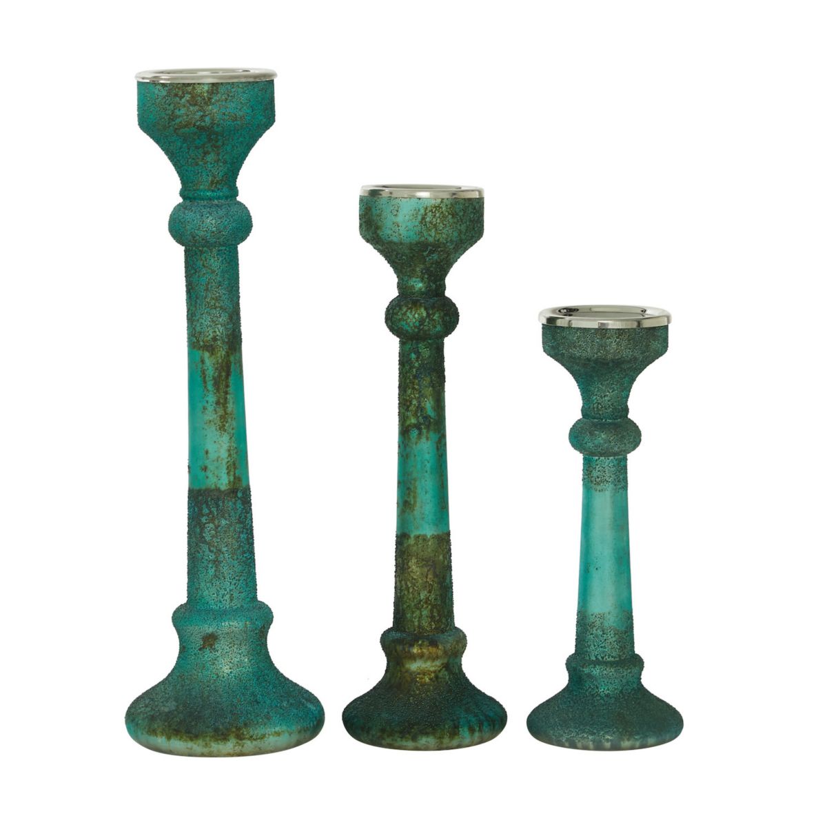 Stella & Eve Distressed Stick Candle Holder Table Decor 3-piece Set Stella & Eve