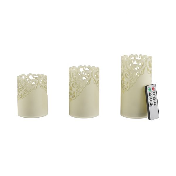 Lavish Home LED Vanilla Scented Flameless Candle with Remote Lavish Home