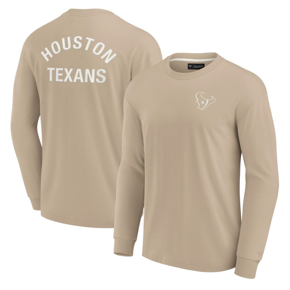 Unisex Fanatics Signature Khaki Houston Texans Elements Super Soft Long Sleeve T-Shirt Fanatics Signature