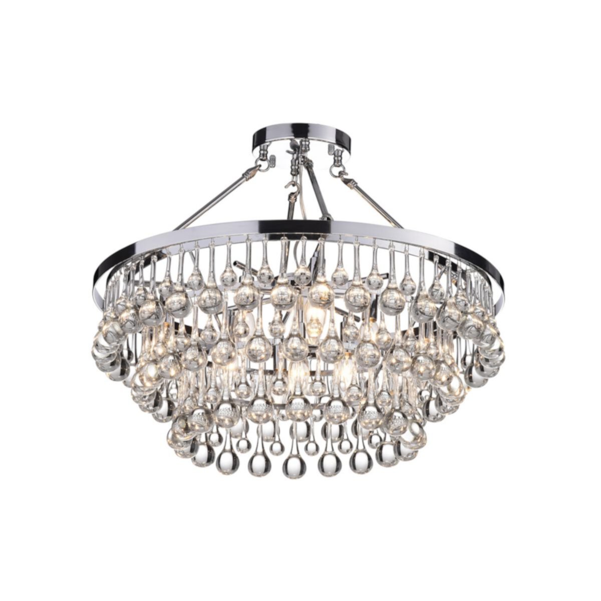 Greenville Signature 9-Light Crystal Semi Flush Mount for Dining/Living Room, Bedroom, Entryway, Office Greenville Signature