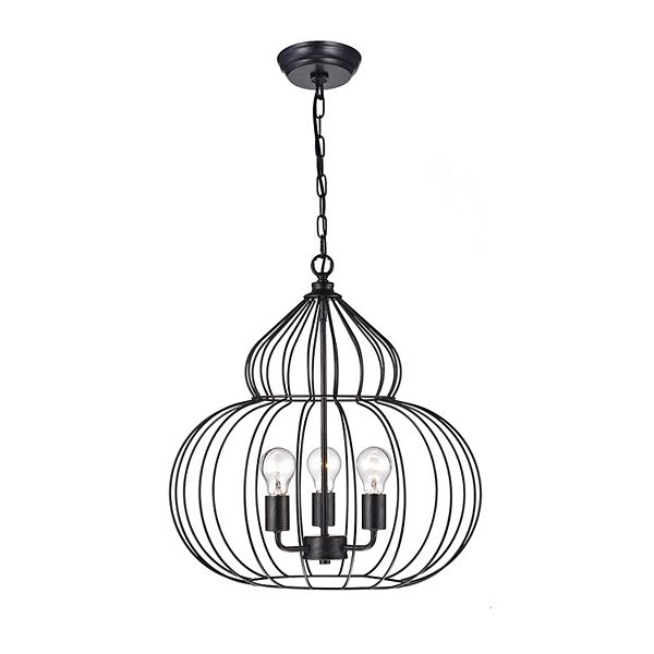 Greenville Signature 3-Light Gourd-Shape Globe Chandelier for Living/Dining Room, Bedroom, Entryway Greenville Signature