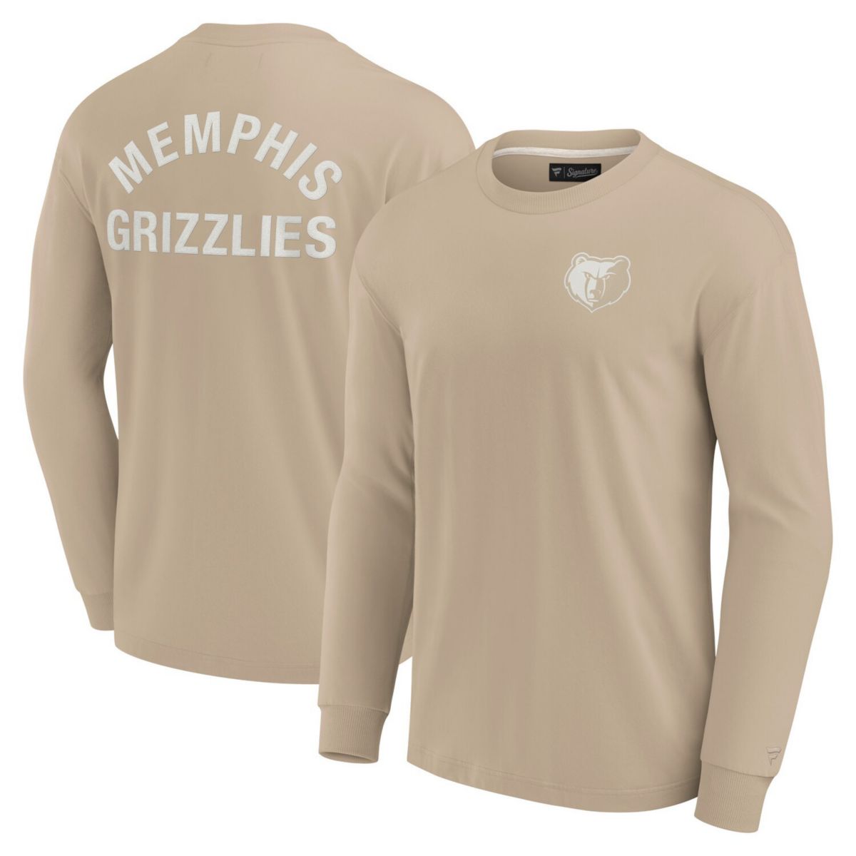 Unisex Fanatics Signature Khaki Memphis Grizzlies Elements Super Soft Long Sleeve T-Shirt Fanatics Signature