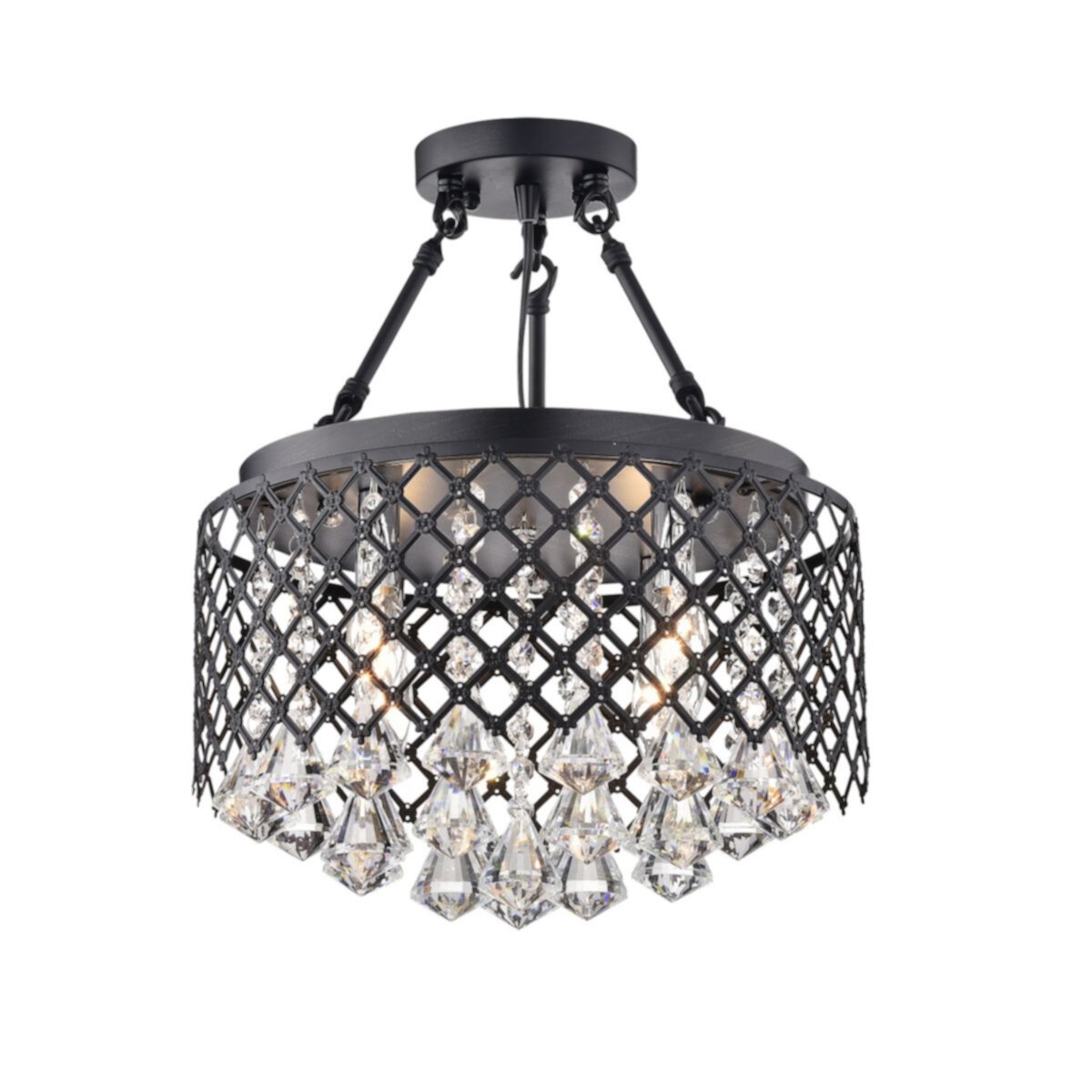 Greenville Signature 4-Light Semi Flush Mount For Dining/Bedroom, Hallway, Living Room Greenville Signature