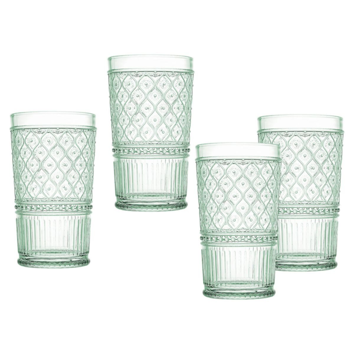 Godinger Silver Claro Textured Highball Glasses 4-piece Set Godinger Silver