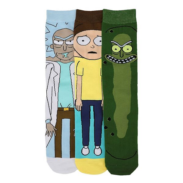 Носки для мужчин Rick & Morty, набор из 3 пар, универсальный размер, хлопок и полиэстер Licensed Character