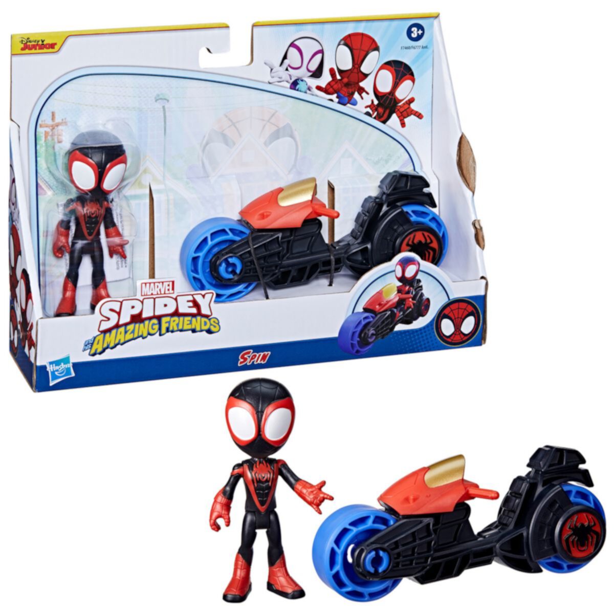 Marvel Spidey and His Amazing Friends Miles Morales with Motorcycle by Hasbro HASBRO