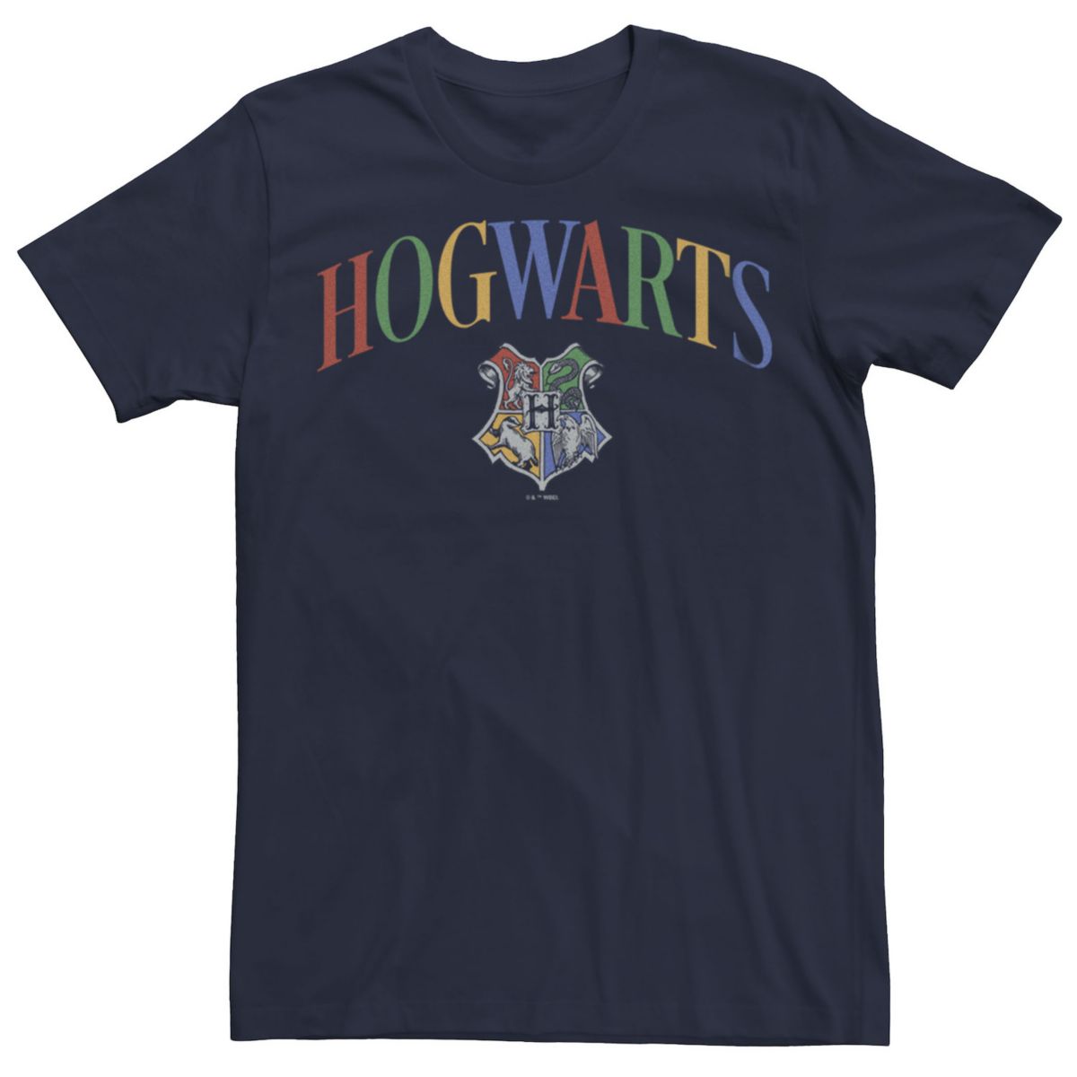 Juniors' Harry Potter Colorful Hogwarts School Crest Boyfriend Graphic Tee Harry Potter