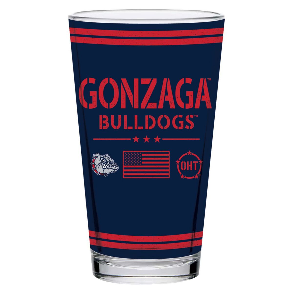 Gonzaga Bulldogs 16oz. OHT Military Appreciation Pint Glass Unbranded