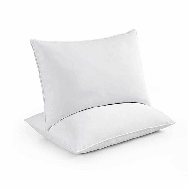 Unikome 2 Pack Breathable Cotton Goose Down & Goose Feather Bed Pillow UNIKOME