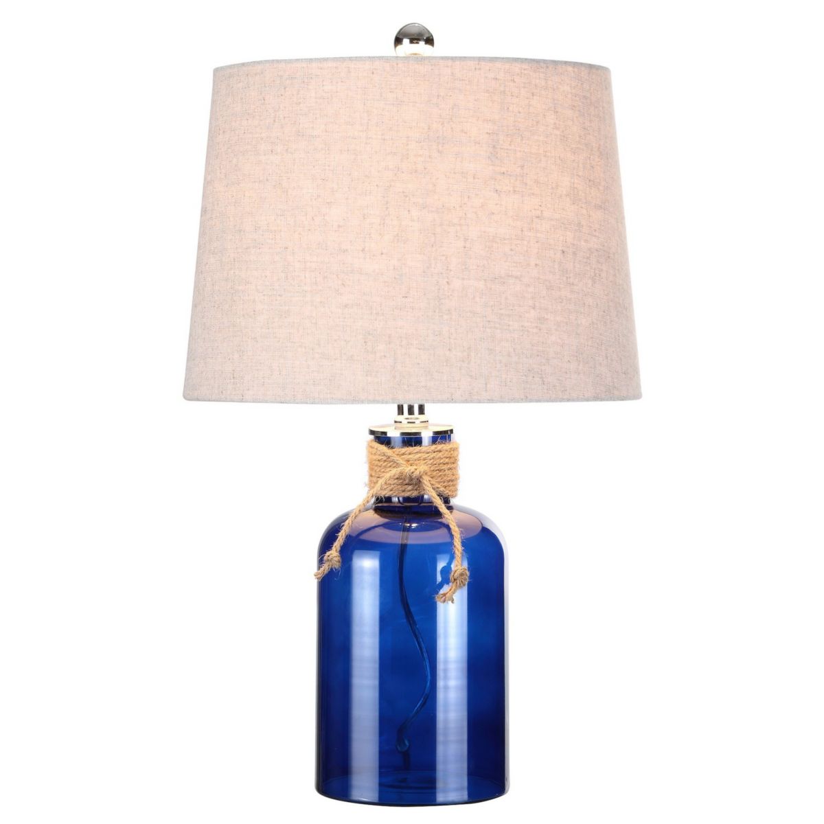 Azure Glass Bottle Led Table Lamp Jonathan Y Designs