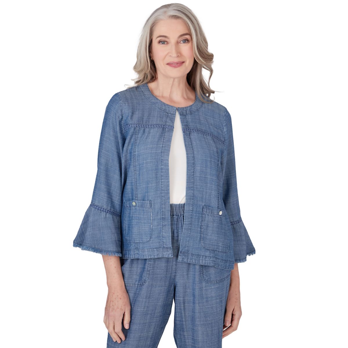 Женская Куртка Alfred Dunner Chambray Alfred Dunner