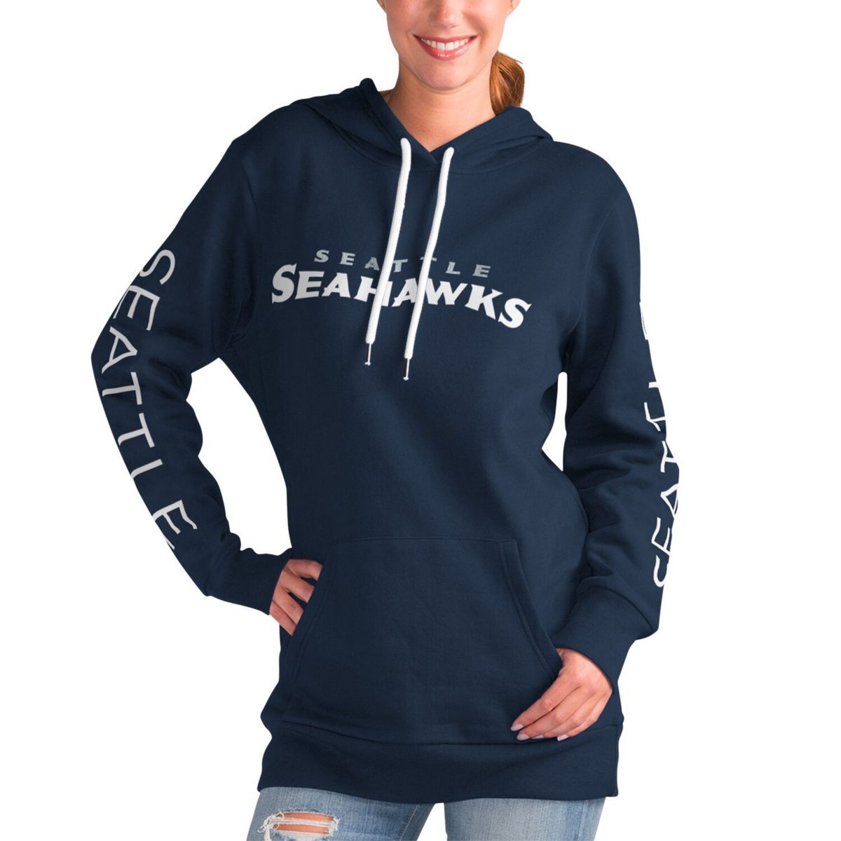 Женская Толстовка G-III 4Her by Carl Banks College Navy Seattle Seahawks Extra Inning In The Style