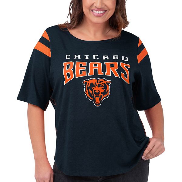 Женская синяя футболка Chicago Bears с коротким рукавом от G-III 4Her by Carl Banks In The Style