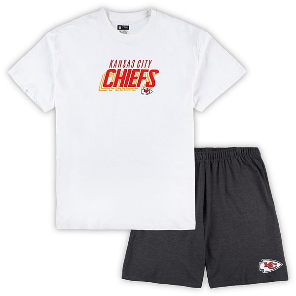 Мужская Пижама Unbranded Белая/Угольная Kansas City Chiefs Big & Tall Unbranded