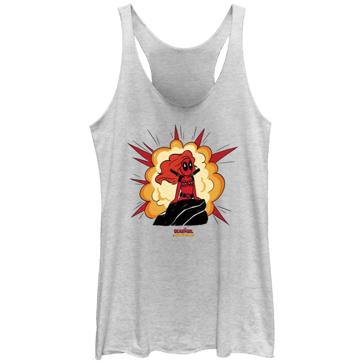 Juniors' Marvel Deadpool And Wolverine Little Mermaid Parody Graphic Racerback Tank Top Marvel