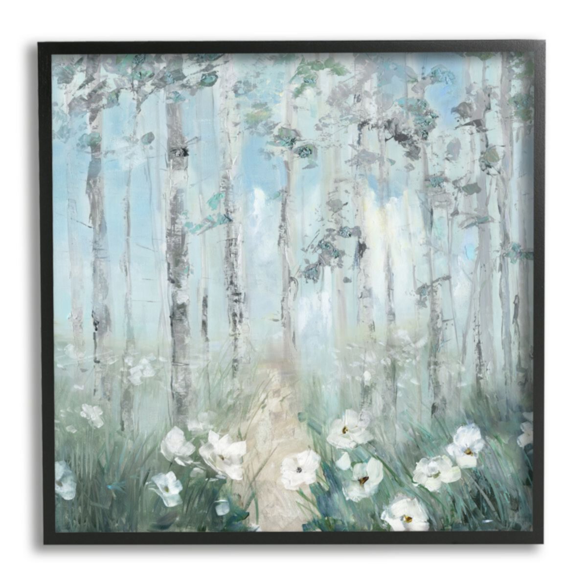 Stupell Home Decor White Flowers Blooming Birch Framed Wall Art Stupell Home Decor