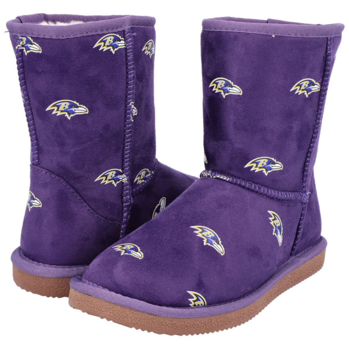 Women's Cuce Purple Baltimore Ravens Allover Logo Boots Cuce