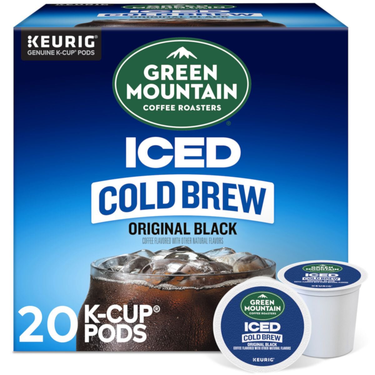 Green Mountain Coffee Roasters® Iced Black Cold Brew ,Keurig® K-Cup®, Medium Roast, 20 Count KEURIG