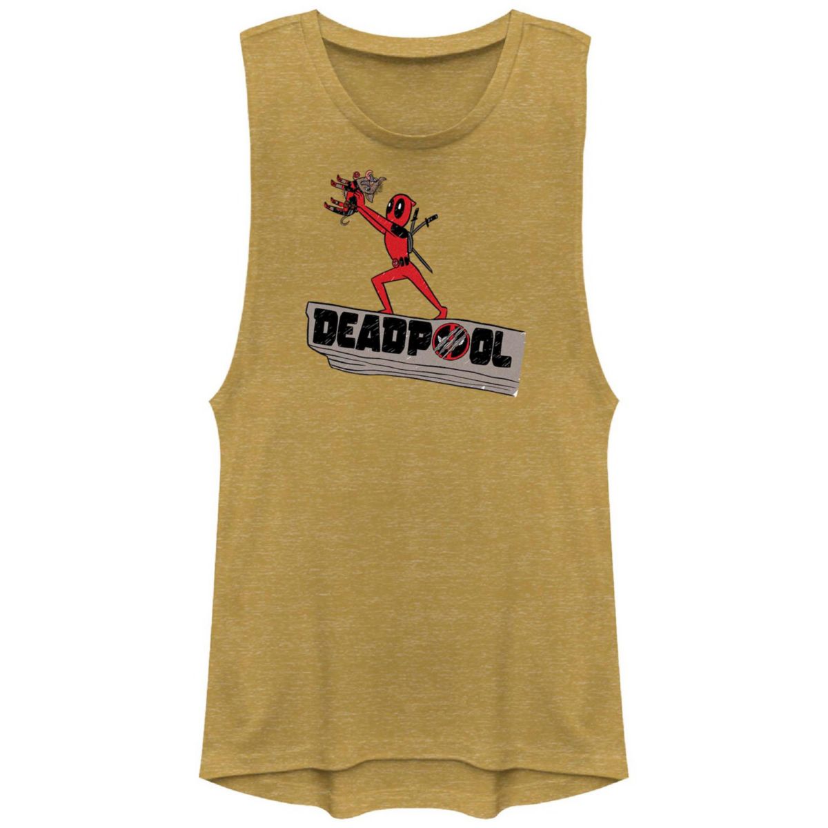 Juniors' Marvel Deadpool And Wolverine Hail Dog Graphic Muscle Tank Top Marvel