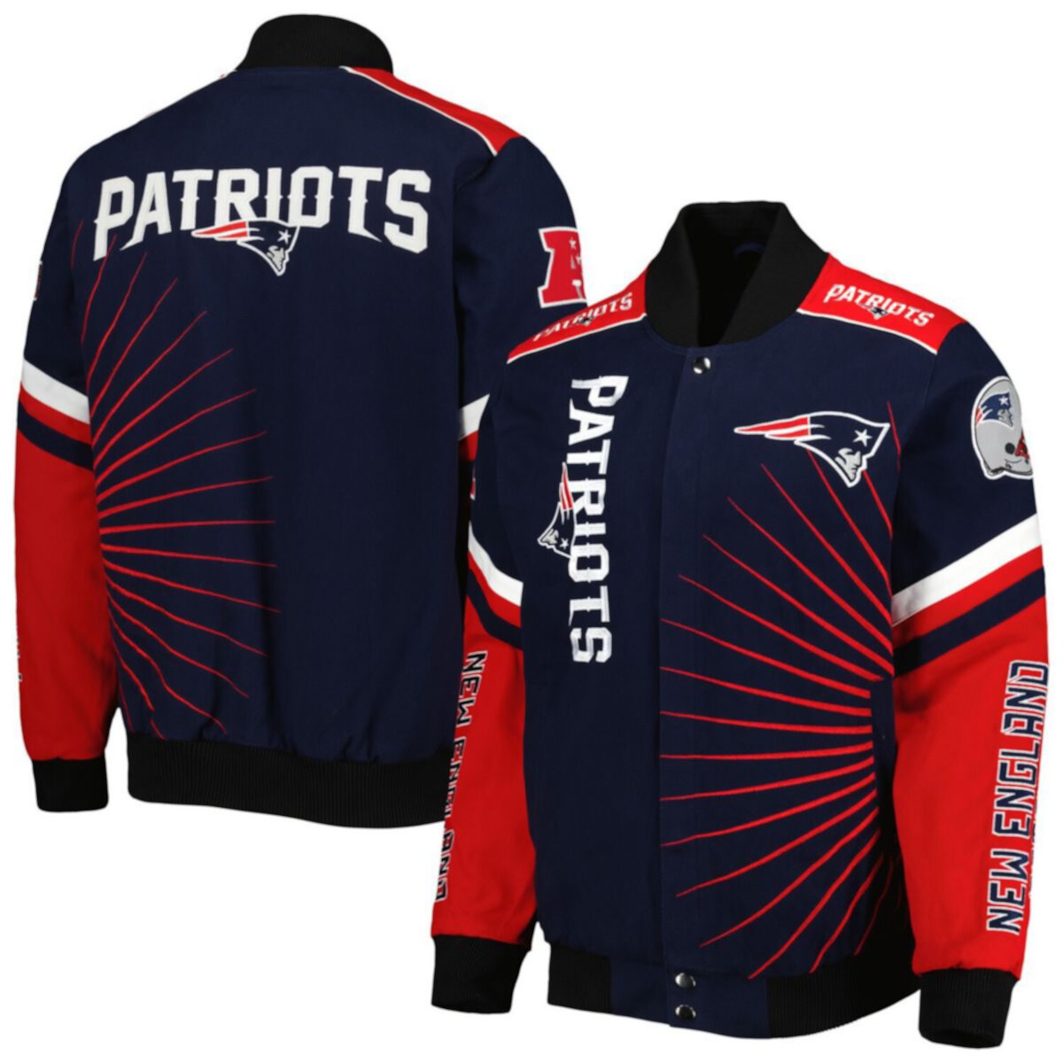 Мужская Куртка Бомбер G-III Sports by Carl Banks New England Patriots Extreme Redzone G-III Sports by Carl Banks