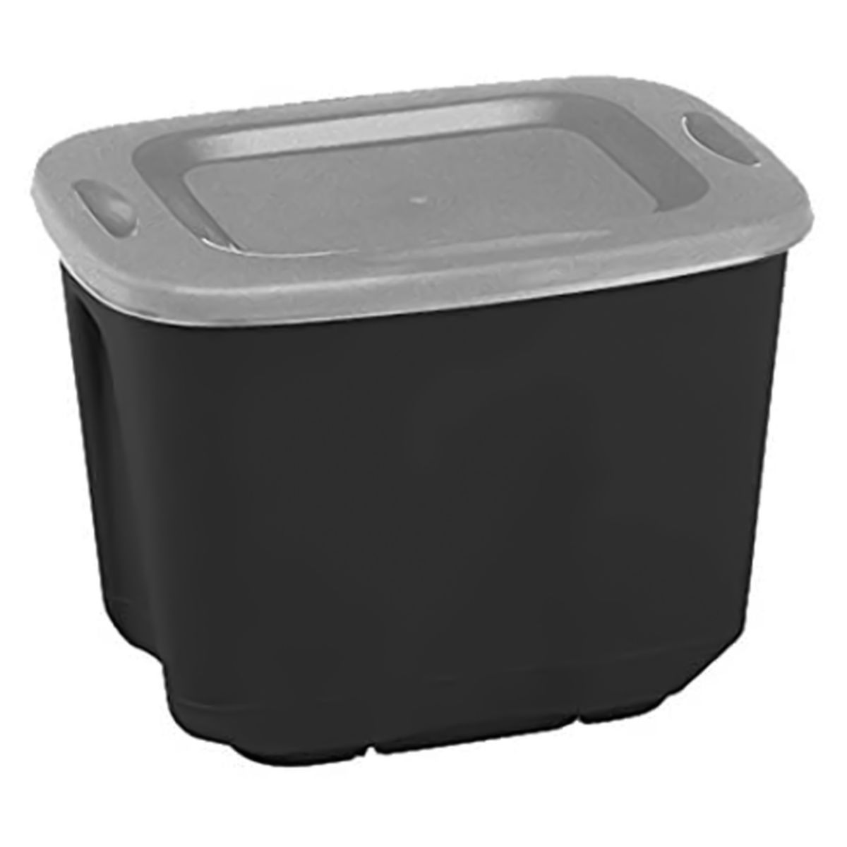 Homz 6610BKTS.10 10 Gallon Durable Molded Plastic Storage Bin with Secure Lid Homz