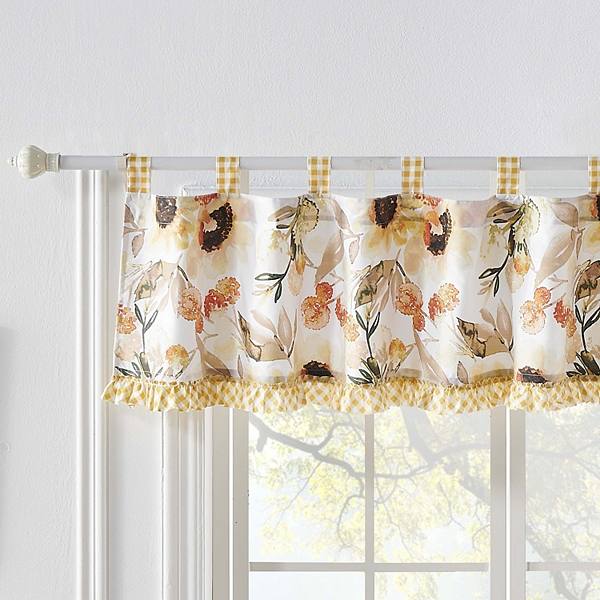 Greenland Home Somerset Ruffle-Trimmed Window Valance, 84 W x 19 L, Gold Greenland Home Fashions