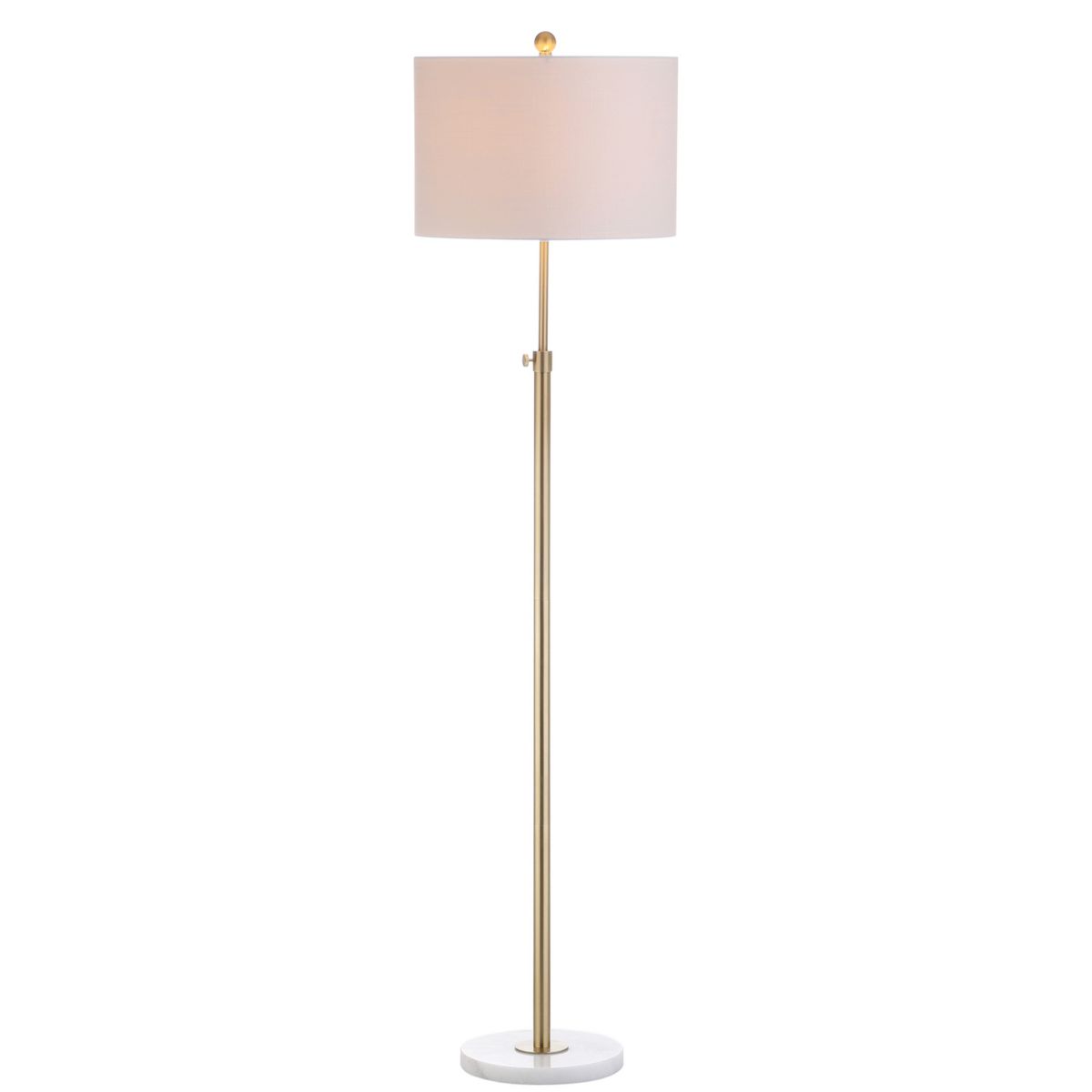 June Adjustable Metal/marble Led Floor Lamp Jonathan Y Designs