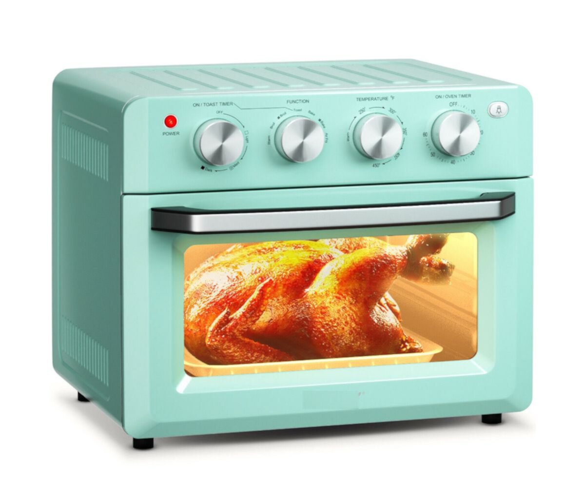 19 Qt Dehydrate Convection Air Fryer Toaster Oven with 5 Accessories Slickblue