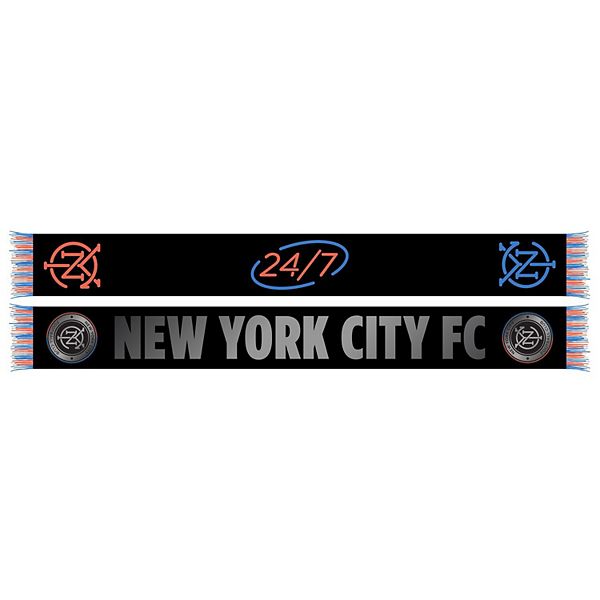 Двусторонний шарф New York City FC 2024 с принтом, 100% акрил, длина 157 см Ruffneck Scarves