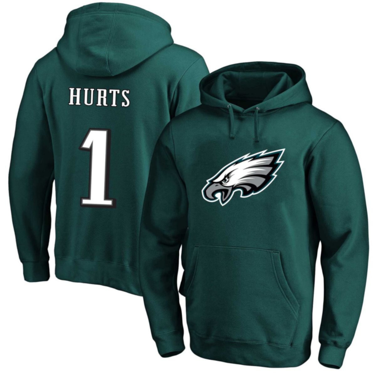 Мужская Футболка Fanatics Jalen Hurts Green Philadelphia Eagles Fanatics