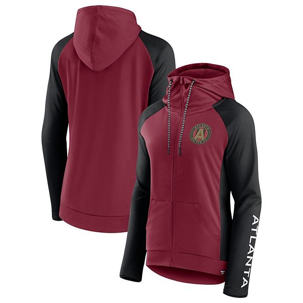 Легкое женское худи с капюшоном и полной застежкой-молнией Fanatics Atlanta United FC Iconic Fanatics Brands - White Label