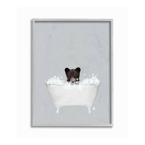 Stupell Home Decor Bear Bath Framed Wall Art - Size 11x14 Stupell Home Decor