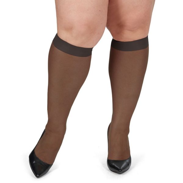 Energizing Plus Size Knee High Stockings 2-Pack Memoi