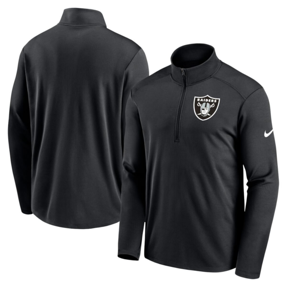 Men's Nike Black Las Vegas Raiders Logo Pacer Performance Half-Zip Jacket Nike