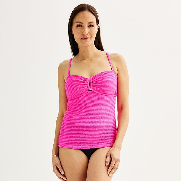 Женский Топ для плавания Freshwater Pucker Up U-Wire Bandeau Tankini Freshwater